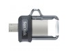 Spominski ključek 32GB USB-micro/A Sandisk Ultra Dual 150MB/s plastičen drsni micro črn OnTheGo združljiv (SDDD3-032G-G46)
