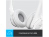 Slušalke žične Logitech naglavne z mikrofonom USB H390 bele (981-001286)