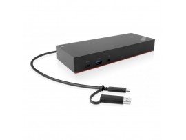 Priklopna postaja USB-C/A => Lenovo ThinkPad Hybrid 2xHDMI 2xDisplayPort 2xUSB3.2 Gen2 2xUSB2.0 1xUSB-C 1xRJ45 - (40AF0135EU)