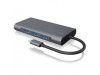Priklopna postaja USB-C => 3x USB tip A 1xUSB-C PD 100W 1x HDMI 1x VGA 1x RJ45 1x 3,5mm avdio 1x čitalec kartic SD/microSD Icybox (IB-DK4040-CPD)