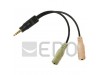 Adapter Audio 3,5mm M => 2 x 3,5mm Ž LogiLink 0,15m (CA0021)