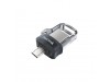 Spominski ključek 32GB USB-micro/A Sandisk Ultra Dual 150MB/s plastičen drsni micro črn OnTheGo združljiv (SDDD3-032G-G46)
