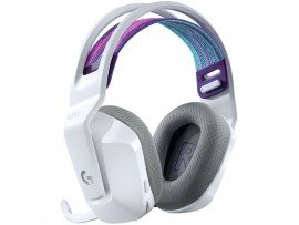 Slušalke brezžične naglavne 2.4GHz stereo Logitech G733 Lightspeed gaming z mikrofonom - bele (981-000883)