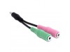 Adapter Audio 3,5mm M => 2 x 3,5mm Ž Delock 0,15m OMTP (65344)