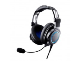Slušalke žične naglavne 2x 3,5mm Audio-Technica ATH-G1 Gaming z mikrofonom  - črne