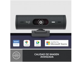 Spletna kamera Logitech BRIO 500 4MP FHD 30FPS 90° USB-C grafitna Autofokus 4xdigitalni zoom dvojni mikrofon pokrov za lečo (960-001422)
