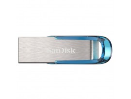 Spominski ključek 64GB USB 3.0 Sandisk Ultra Flair 150MB/s - kovinski/brez pokrovčka/moder-srebrn (SDCZ73-064G-G46B)