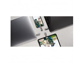 Spominski ključek 64GB USB-C/USB-A Sandisk Ultra Dual 150MB/s 50MB/s kovinski duo srebrn OnToGo kompatibilen (SDDDC4-064G-G46)