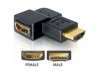 Adapter HDMI (m) => HDMI (ž) Delock 19-pin kotni desni