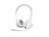 Slušalke žične Logitech naglavne z mikrofonom USB H390 bele (981-001286)