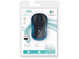 Miš brezžična za notesnike Logitech M185 nano modra (910-002239)