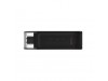 Spominski ključek 64GB USB-C Kingston DT70 - plastičen/s pokrovčkom/črn (DT70/64GB)