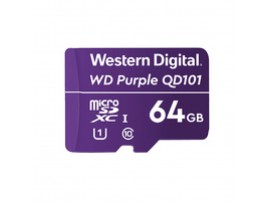 Spominska kartica microSDXC 64GB WD Purple SC QD101 90MB/s/40MB/s U1 UHS-I (WDD064G1P0C)