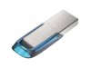 Spominski ključek 64GB USB 3.0 Sandisk Ultra Flair 150MB/s - kovinski/brez pokrovčka/moder-srebrn (SDCZ73-064G-G46B)