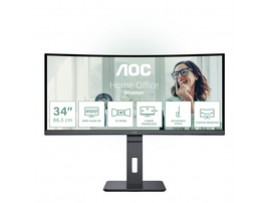 Monitor AOC 86,4 cm (34,0") CU34P3CV 3440x1440 Curved 100Hz VA 4ms HDMI DisplayPort USB-C 65W 4xUSB3.2 HAS Zvočniki 2x5W  3H RJ45 KVM