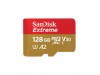 Spominska kartica microSDXC 128GB Sandisk Etreme 190MB/s/140MB/s U3 V30 UHS-I +adapter (SDSQXAA-128G-GN6MA)