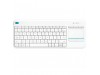 Tipkovnica brezžična Logitech K400 Plus US | bela + Touchpad (920-007128)