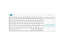 Tipkovnica brezžična Logitech K400 Plus US | bela + Touchpad (920-007128)