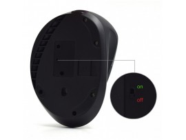 Miš Ewent brezžična optična Ergonomic Vertical 1600dpi črna (EW3158)