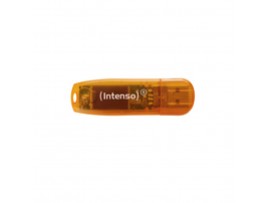 Spominski ključek 64GB USB 2.0 Intenso Rainbow Line 28MB/s 6,5MB/s - plastičen/s pokrovčkom/oranžen (3502490)