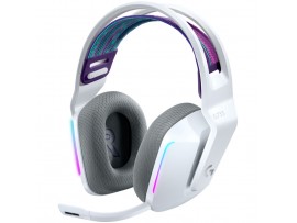 Slušalke brezžične naglavne 2.4GHz stereo Logitech G733 Lightspeed gaming z mikrofonom - bele (981-000883)
