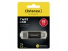 Spominski ključek 32GB USB 3.2/USB-C Intenso Twist Line 70MB/s plastičen s pokrovčkom črn (3539480)