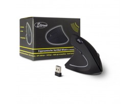 Miš brezžična ergonomska Inter-Tech KM-206L 16000DPI za levičarje črna