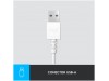 Slušalke žične Logitech naglavne z mikrofonom USB H390 bele (981-001286)