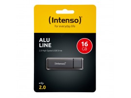 Spominski ključek 16GB USB 2.0 Intenso Alu Line 28MB/s 6,5MB/s aluminij s pokrovčkom črn (3521471)