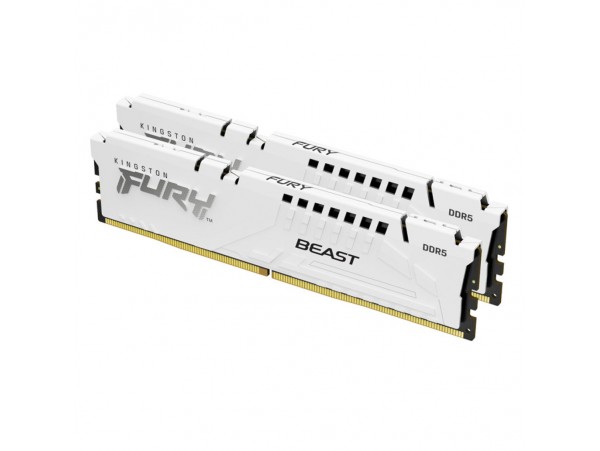 DDR5 64GB 6000MHz CL30 KIT (2x32GB) Kingston Fury Beast 1,4V bela (KF560C30BWEK2-64)