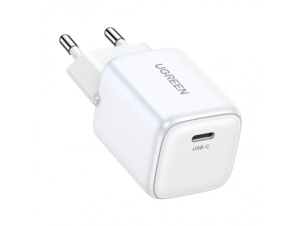 Hišni polnilec 100-240V => 1x USB-C 20W GaN II PD 3.0 Nexode Ugreen CD318 bel (15324)