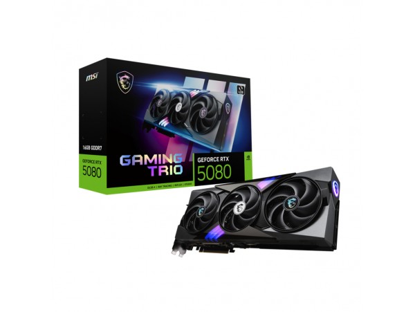 Grafična kartica nVidia RTX5080 MSI Gaming Trio OC - 16GB GDDR7 (V531-005R)