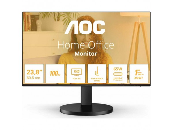 Monitor AOC 68,6 cm (27,0") 27B3CF2 1920x1080 100Hz IPS 1ms HDMI USB-C 65W 2xUSB3.2 Zvočniki  sRGB101% AdaptiveSync BasicLine