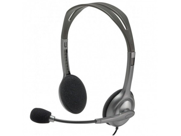 Slušalke Logitech 3.5 H111 stereo z mikrofonom (981-000593)