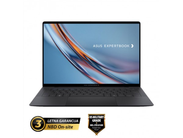Prenosnik Asus 35,5 cm (14,0") ExpertBook Ultra B9 2880x1800 OLED 600nit 90Hz Ultra 7-356H/32GB/1TB/BL/AI Chip: 50 TOPs/ALU-Mg/Intel Arc/Win11Pro (90NX09J2-M00P10)