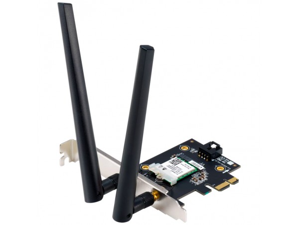Brezžični mrežni adapter PCIe Asus PCE-AX1800 WiFi6 802.11ax 2x antena BT 5.2 (90IG07A0-MO0B00)