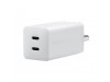 Hišni polnilec 100-240V => Asus 65W 2xUSB-C za mobilne telefone s priloženim kablom USB-C bel(AC65-05)