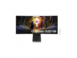 Monitor Samsung 86,4 cm (34,0") S34DG850SU 3440x1440 Curved Gaming Tizen 175Hz OLED 0,03ms 2xHDMI DisplayPort 2xUSB3.0 HAS Zvočniki 2x10W  DCI-P3-99% FreeSync Premium PRO BT WiFi HDR10+