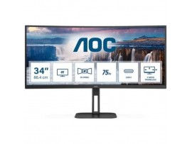 Monitor AOC 86,4 cm (34,0") CU34V5C 3440x1440 Curved 100Hz VA 1ms HDMI DisplayPort USB-C 65W 4xUSB3.2 HAS Zvočniki 2x5W  6H sRGB100% FreeSync Value-Line