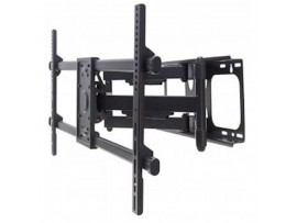 Nosilec za LCD monitor dvojni 33 - 82 cm (13"-32") 75kg, dvojna roka, naklon -15°do 5°, črne barve Mahattan