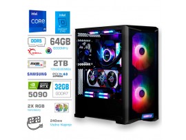 Računalnik MEGA TWR S10 i9-14900K/RTX5090/64GB-DDR5/2TB-4.0/1000W/Brez OS/črna RGB
