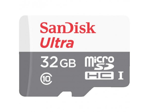Spominska kartica microSDXC 32GB Sandisk Ultra 100MB/s/10MB/s V10 A1 +adapter (SDSQUNR-032G-GN6TA)