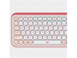 Tipkovnica brezžična + Bluetooth Logitech Pop Icon Keys US international | SLO gravura roza (920-013073)