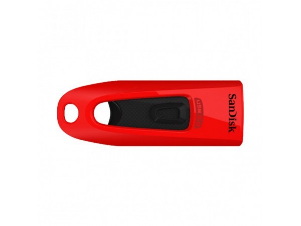 Spominski ključek 32GB USB 3.0 Sandisk Ultra 100MB/s - plastičen/drsni/rdeč (SDCZ48-032G-U46R)