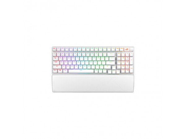 Gaming Tipkovnica brezžična, bluetooth, USB Asus ROG Strix Scope II 96 US | bela RGB (90MP037A-BKUA30)
