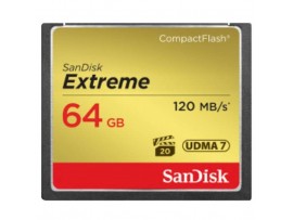 Spominska kartica Compact Flash 64GB Sandisk Extreme UDMA7 120MB/s/85MB/s VPG-20 (SDCFXSB-064G-G46)