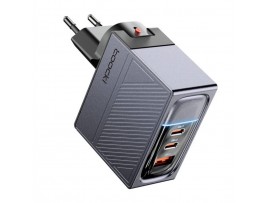 Hišni polnilec 100-240V => 1x USB-A (ž) 2x USB-C 100W GaN PPS Toocki (TCT100ASCB0G)