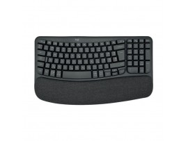 Tipkovnica Logitech brezžična ergonomska Wave Keys Bolt USB reciever črna SLO gravura (920-012304)