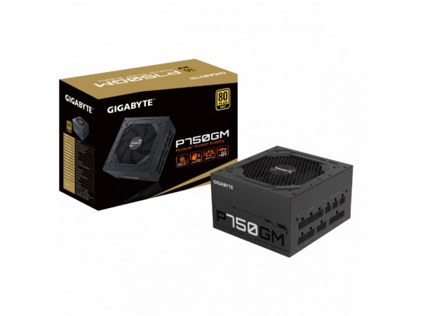 Napajalnik - 750W GigaByte P750 GM 80Plus Gold 90% ATX12V 2.31 Modular 120mm črna (GP-P750GM)
