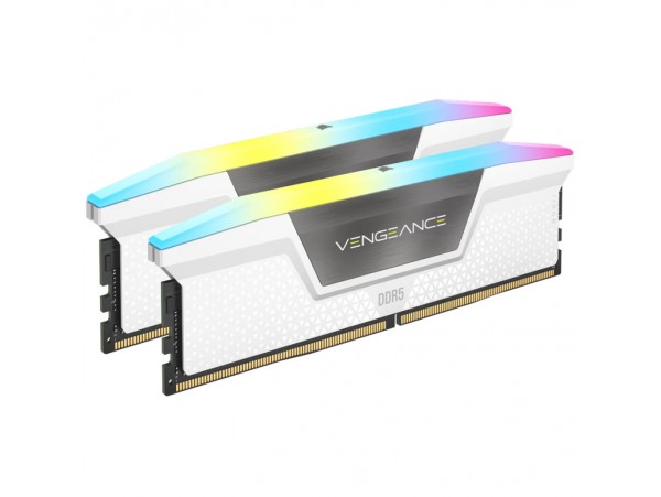 DDR5 32GB 6400MHz CL36 KIT (2x16GB) Corsair RGB Vengeance XMP3.0 1,35V Gaming bela (CMH32GX5M2B6400C36W)